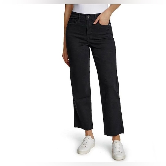 High Rise Crop Straight jeans - Picture 1 of 9